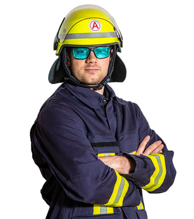 Blutfilterbrille für die Feuerwehr