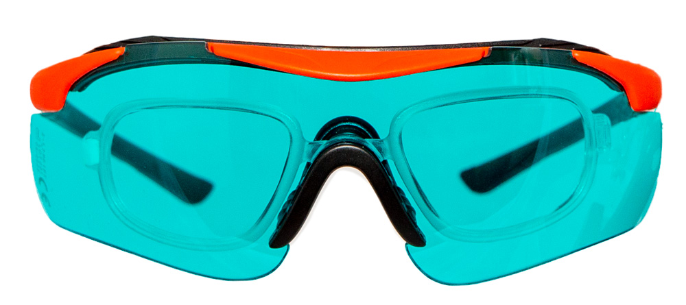Blutfilterbrille mit Brilleneinsatz